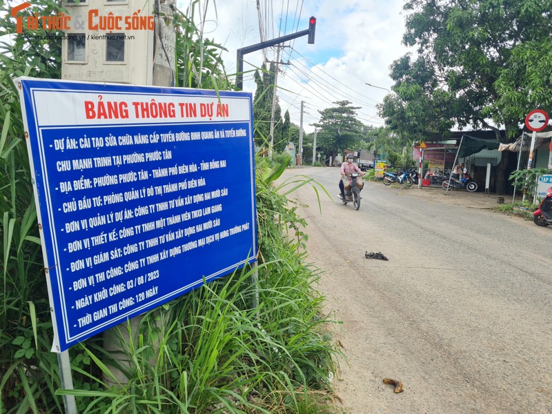 Dong Nai: Muong thoat nuoc duong Dinh Quang An duoc thiet ke nhu the nao?