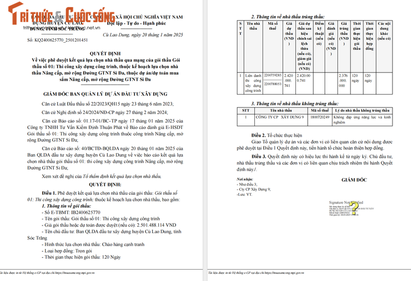 Soc Trang: Lien danh Khoi Nghiep Xanh - Minh An trung goi lam duong GTNT